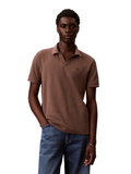 CK J U COL Polo open collar marrone