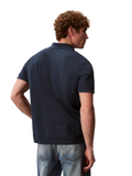 CK J U COL Polo open collar NAVY/GRIGIO