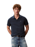 CK J U COL Polo open collar NAVY/GRIGIO