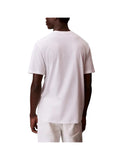 CK J U COL T-shirt 30s classic micro monologo bianco