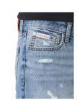 CK J U COL Bermuda in denim con taglio a vivo DENIM