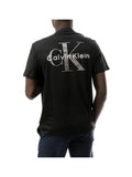 CK J U COL T-shirt 30s classic retro logo monogram nero