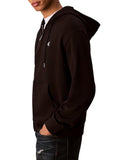 CK J U PRE Felpa zip e cappuccio terry monogram nero