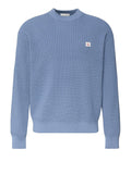 CK J U PRE Maglioncino girocollo cotton waffle blu