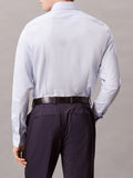 CK U COL Camicia no stiro in cotone elasticizzato slim celeste