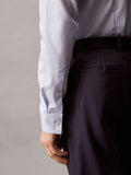CK U COL Camicia no stiro in cotone elasticizzato slim celeste