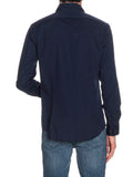 CK U PRE Camicia slim essential in popeline stretch BLU MEDIO