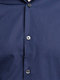 CK U PRE Camicia slim essential in popeline stretch BLU MEDIO