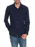 CK U PRE Camicia slim essential in popeline stretch BLU MEDIO