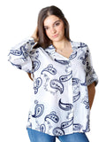 CLERY+R DS&C Camicia regular fit ricami cachemire B.CO/BLU