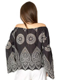 CLERY+R DS&C Maglia fantasia etnica nero