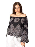 CLERY+R DS&C Maglia fantasia etnica nero