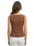 CLERY+R SN-LN Canotta top con dettaglio gioiello dorato MORO