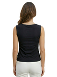 CLERY+R SN-LN Canotta top con dettaglio gioiello dorato nero