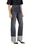 COLCCI Jeans Juliette risvolto vita alta nero