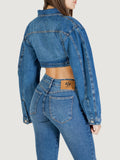 COLCCI Giubbino in denim super cropped INDIGO