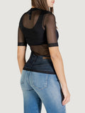 COLCCI Camicia trasparente in toulle nero