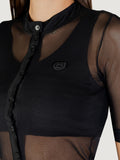 COLCCI Camicia trasparente in toulle nero