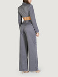 COLCCI Tuta gessata palazzo elegante grigio
