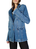 COLCCI Giacca in denim bitessuto nero e denim BLU/NERO