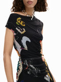 DESIGUAL Abito midi Delaware nero
