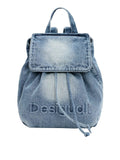 DESIGUAL ACC Zaino half logo in denim luena mini blu