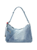 DESIGUAL ACC Borsa half logo denim leiria 2.0 blu
