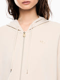 EA7 D Felpa con zip e cappuccio beige