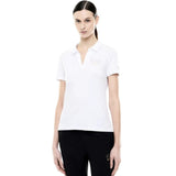 EA7 D Polo basic con piccolo logo in cotone modal bianco