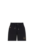 EA7 D Pantaloncino short in felpa logo EA7 nero