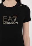 EA7 D Abito maniche corte logo oro nero