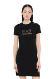 EA7 D Abito maniche corte logo oro nero