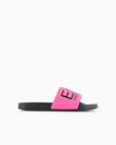 EA7 D Ciabatta a fascia con logo ROSA FLUO