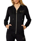 EA7 D Tuta completa 2 pezzi logo oro EA7 nero
