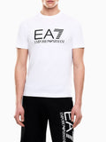EA7 U T-shirt con macrologo bianco