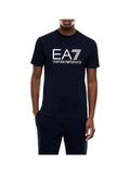 EA7 U T-shirt con macrologo blu
