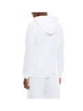 EA7 U Felpa con cappuccio e maxi logo EA7 bianco