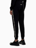 EA7 U Pantalone sportivo con banda laterale nero