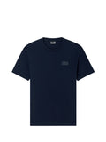EA7 U T-shirt basic logo grande sul retro blu