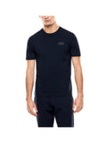 EA7 U T-shirt basic logo grande sul retro blu