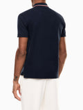 EA7 U Polo con profili contrasto blu