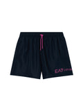 EA7 U BOxer mare pantaloncini da bagno logo EA7 BLU/FUCSIA