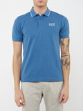 EA7 U Polo con profili contrasto e logo AVION