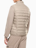 EA7 U Gilet smanicato logo EA7 beige