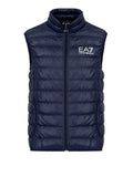 EA7 U Gielt smanicato trapuntato logo EA7 blu