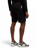 EA7 U Bermuda in felpa logo nero