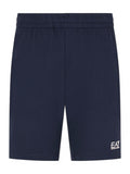 EA7 U Bermuda in felpa logo blu
