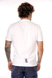 EA7 U T-shirt in cotone logo piccolo EA7 bianco