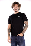 EA7 U T-shirt in cotone logo piccolo EA7 nero