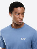 EA7 U T-shirt basic piccolo logo blu